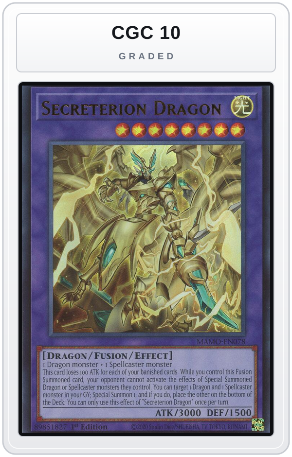Graded - Secreterion Dragon — CGC 10 graded overlay