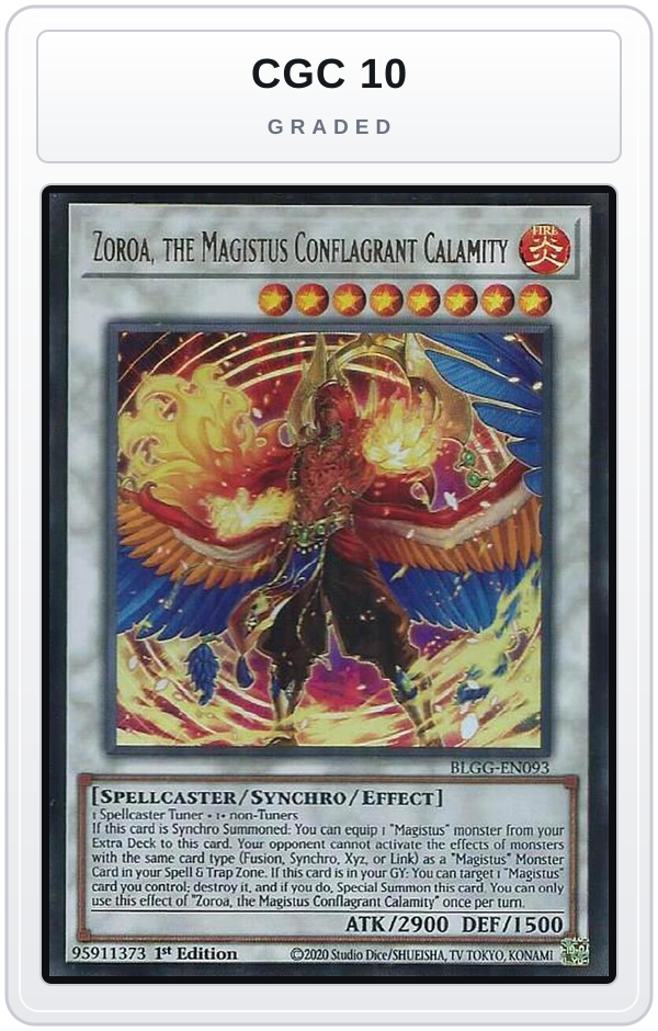 Graded - Zoroa, the Magistus Conflagrant Calamity — CGC 10 graded overlay