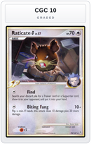 Graded - Raticate G — CGC 10 graded overlay
