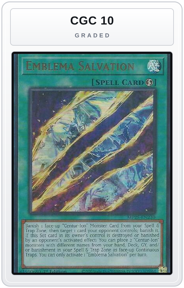 Graded - Emblema Salvation — CGC 10 graded overlay