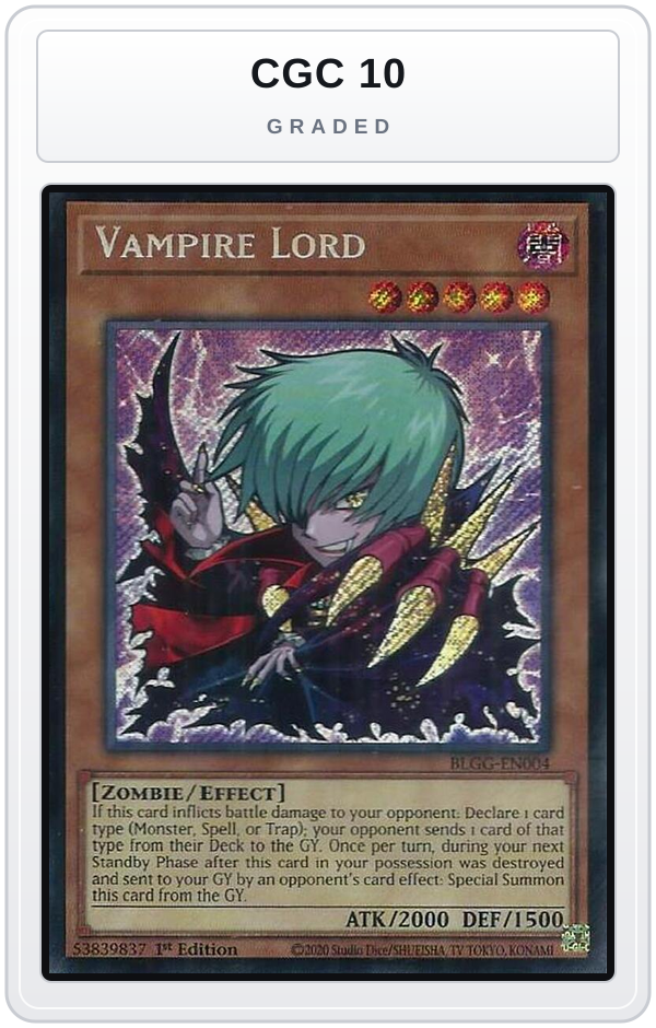 Graded - Vampire Lord — CGC 10 graded overlay