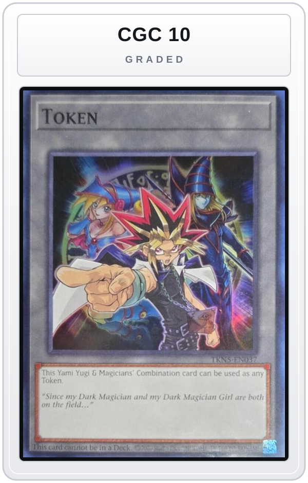 Graded - Token: Yami Yugi & Magicians Combination — CGC 10 graded overlay