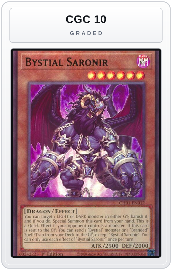 Graded - Bystial Saronir — CGC 10 graded overlay