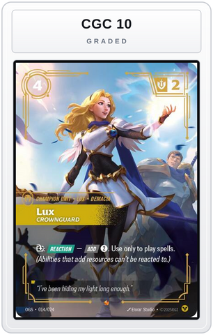Graded - Lux - Crownguard — CGC 10 graded overlay
