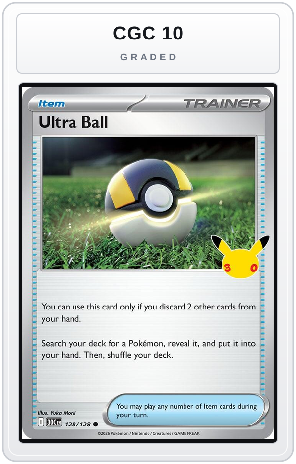 Graded - Ultra Ball — CGC 10 graded overlay