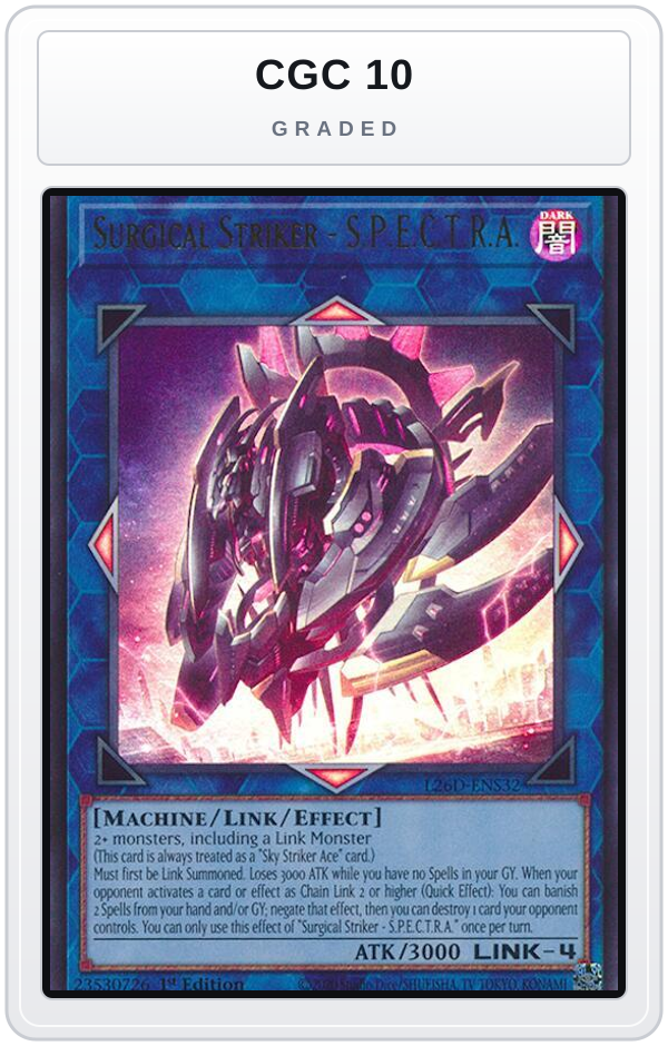 Graded - Surgical Striker - S.P.E.C.T.R.A. — CGC 10 graded overlay