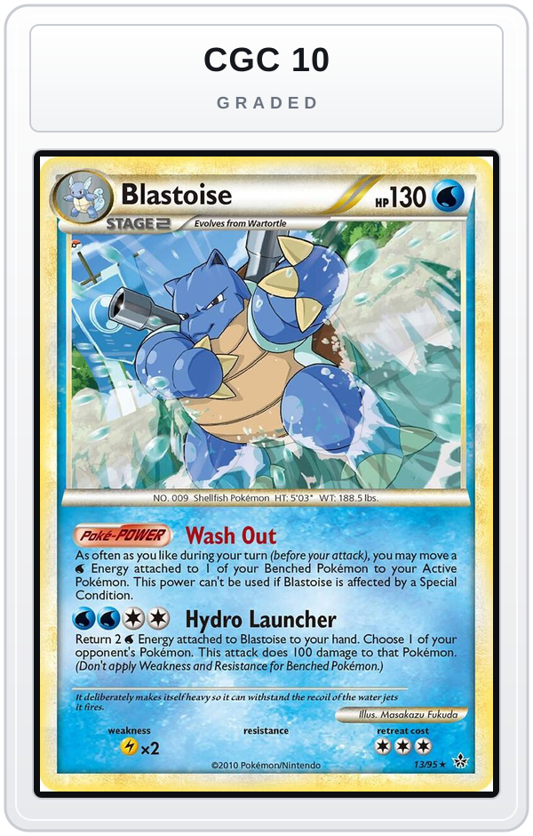 Graded - Blastoise — CGC 10 graded overlay