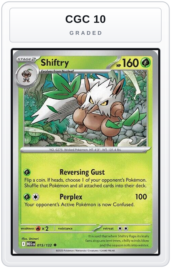 Graded - Shiftry — CGC 10 graded overlay