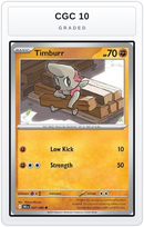Graded - Timburr — CGC 10 graded overlay