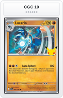 Graded - Lucario — CGC 10 graded overlay