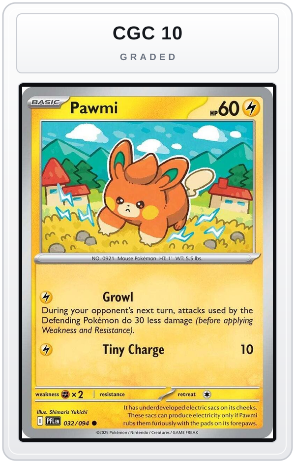 Graded - Pawmi — CGC 10 graded overlay