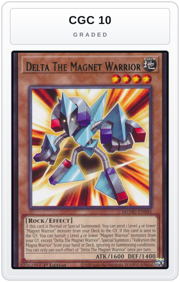 Graded - Delta The Magnet Warrior — CGC 10 graded overlay