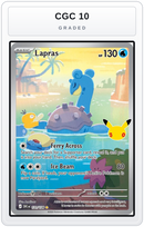 Graded - Lapras — CGC 10 graded overlay