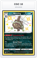 Graded - Galarian Weezing — CGC 10 graded overlay