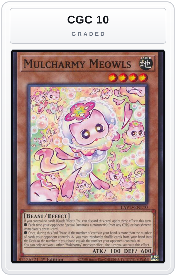 Graded - Mulcharmy Meowls — CGC 10 graded overlay