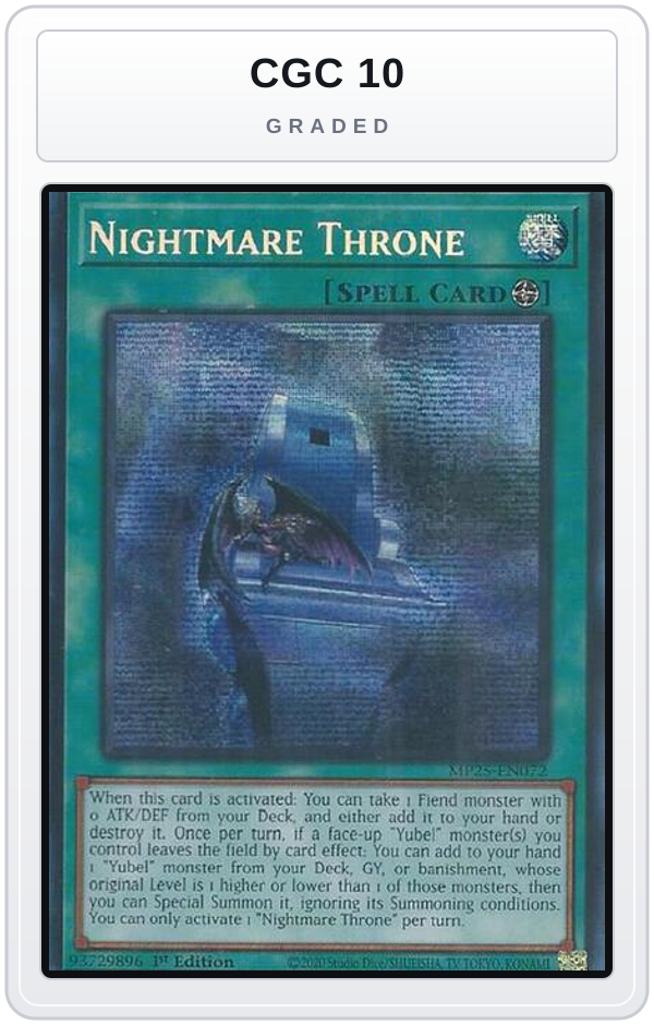 Graded - Nightmare Throne — CGC 10 graded overlay