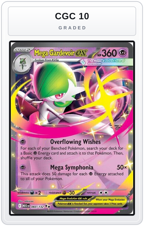 Graded - Mega Gardevoir ex - 060/132 — CGC 10 graded overlay