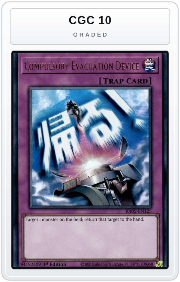 Graded - Compulsory Evacuation Device — CGC 10 graded overlay