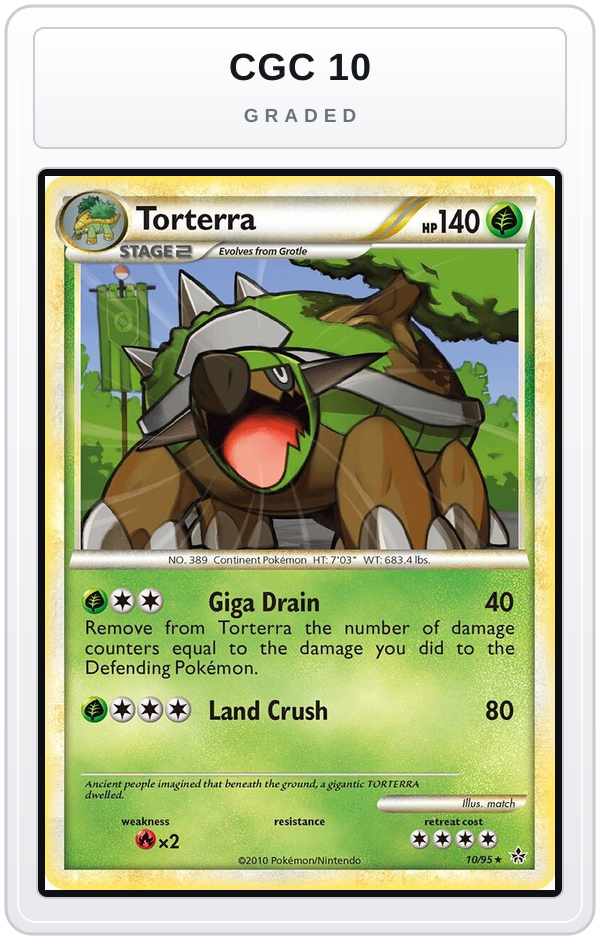 Graded - Torterra — CGC 10 graded overlay