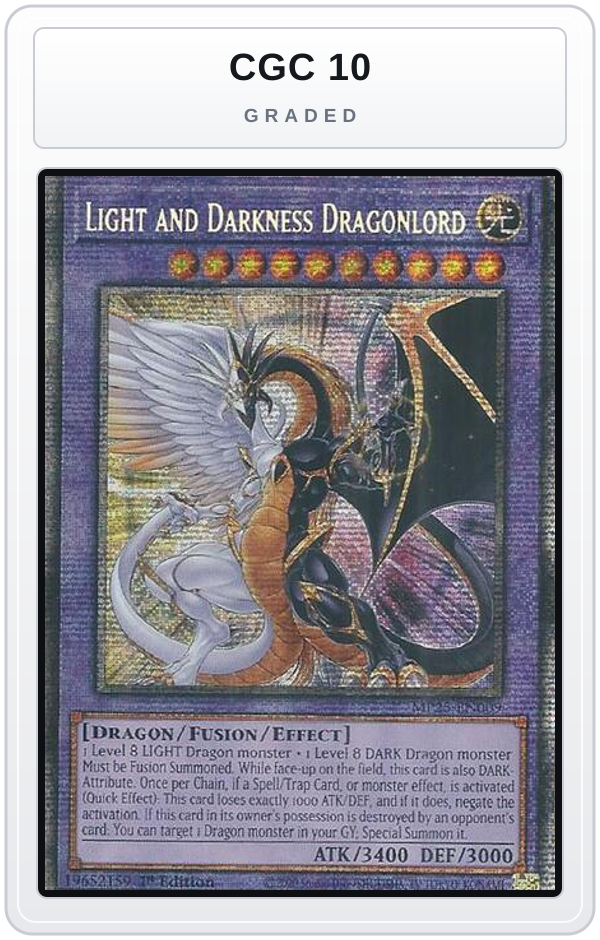 Graded - Light and Darkness Dragonlord — CGC 10 graded overlay
