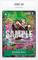 Graded - Roronoa Zoro (OP13-037) — CGC 10 graded overlay
