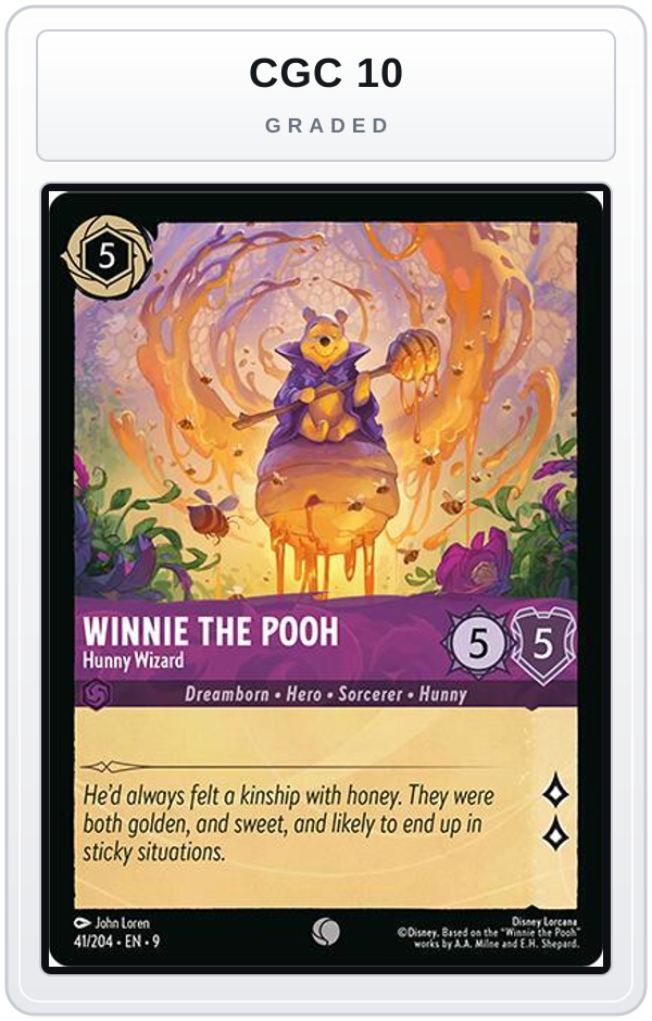 Graded - Winnie the Pooh - Hunny Wizard — CGC 10 graded overlay