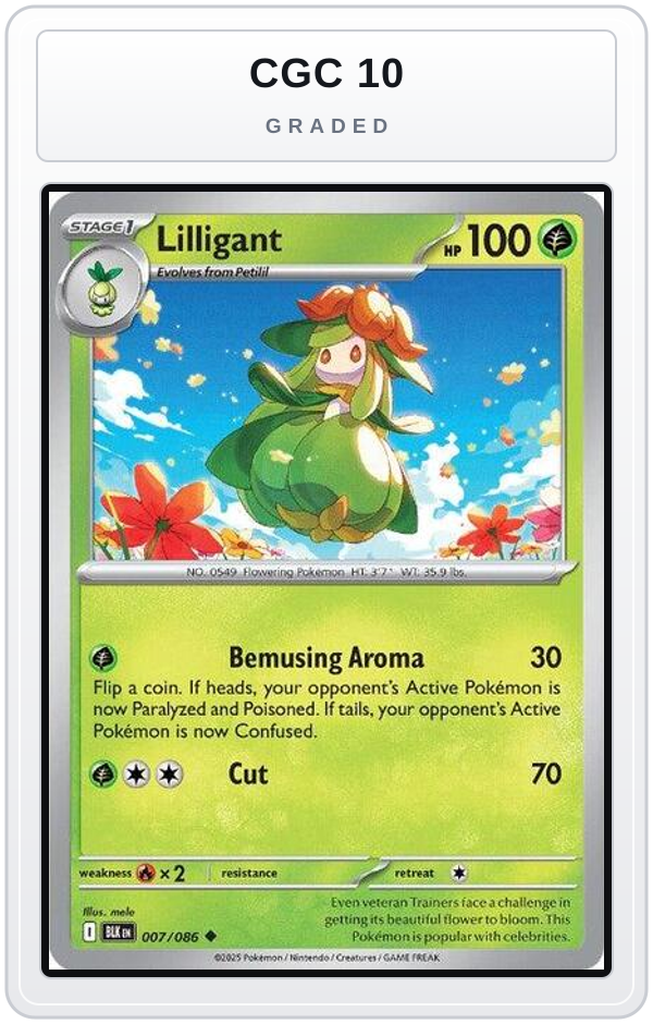 Graded - Lilligant — CGC 10 graded overlay