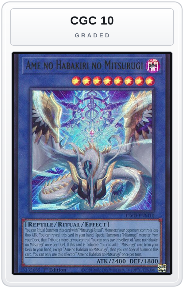 Graded - Ame no Habakiri no Mitsurugi — CGC 10 graded overlay