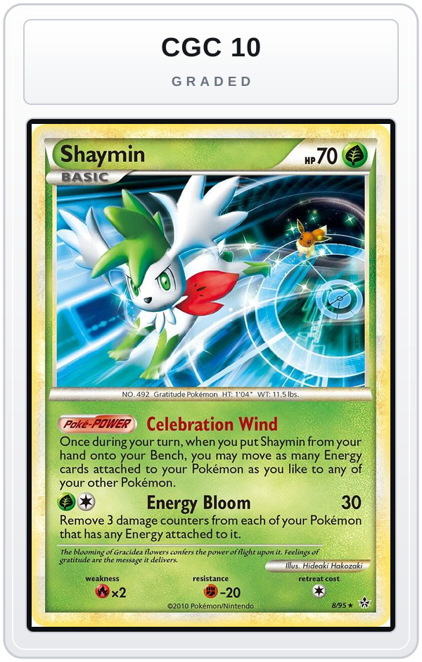 Graded - Shaymin — CGC 10 graded overlay