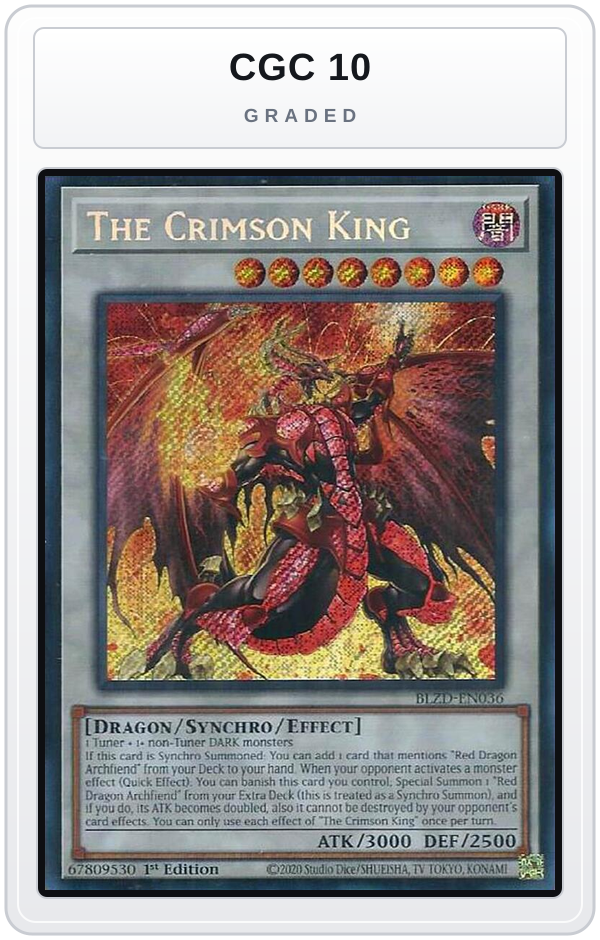 Graded - The Crimson King — CGC 10 graded overlay
