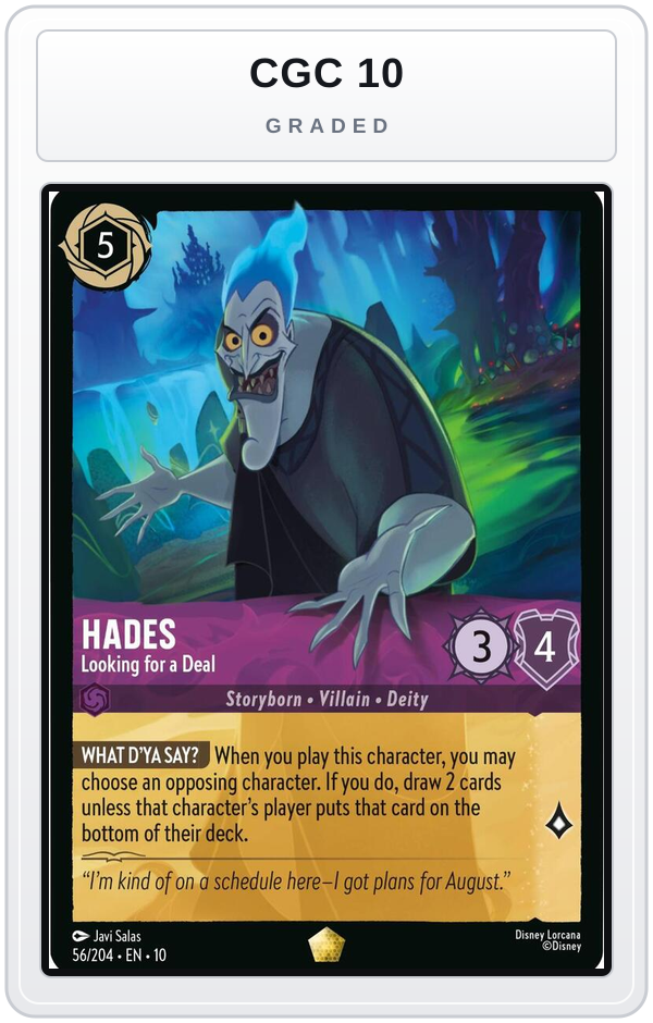 Graded - Hades - Looking for a Deal — CGC 10 graded overlay