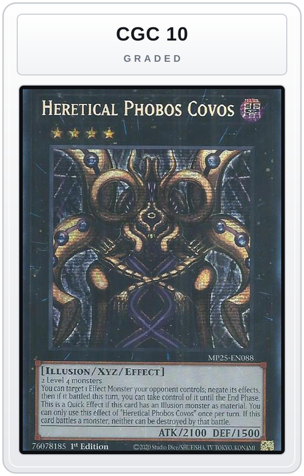 Graded - Heretical Phobos Covos — CGC 10 graded overlay