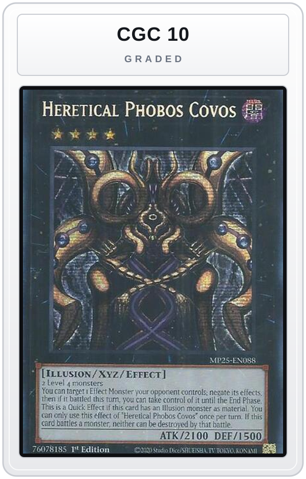 Graded - Heretical Phobos Covos — CGC 10 graded overlay