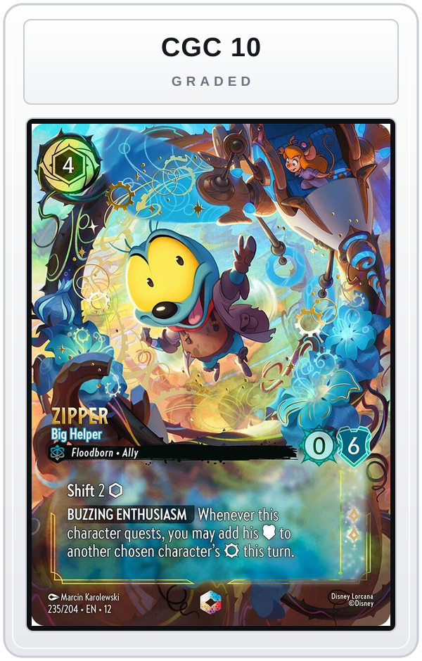 Graded - Zipper - Big Helper (Enchanted) — CGC 10 graded overlay