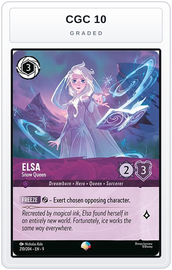 Graded - Elsa - Snow Queen (Epic) — CGC 10 graded overlay
