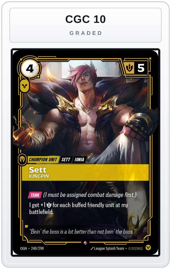 Graded - Sett, Kingpin — CGC 10 graded overlay