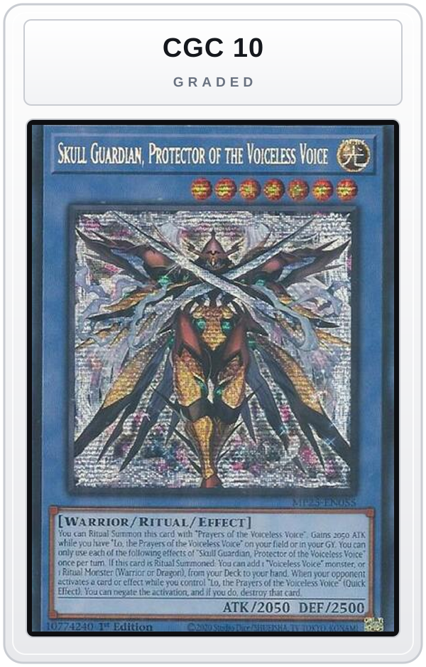 Graded - Skull Guardian, Protector of the Voiceless Voice — CGC 10 graded overlay
