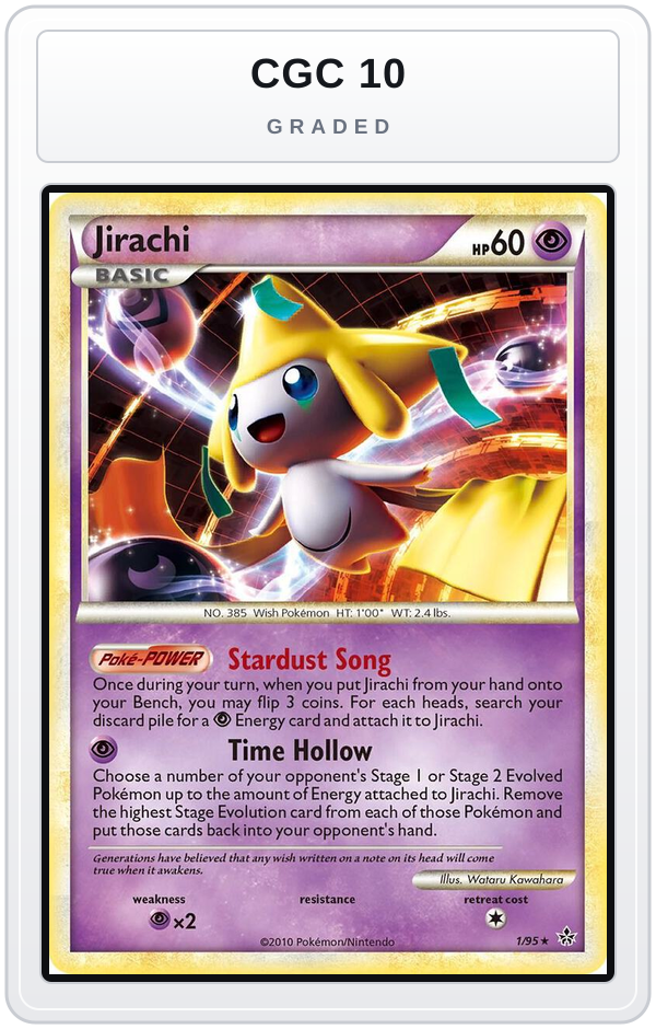 Graded - Jirachi — CGC 10 graded overlay