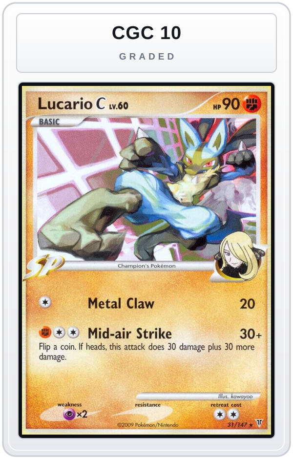 Graded - Lucario C — CGC 10 graded overlay