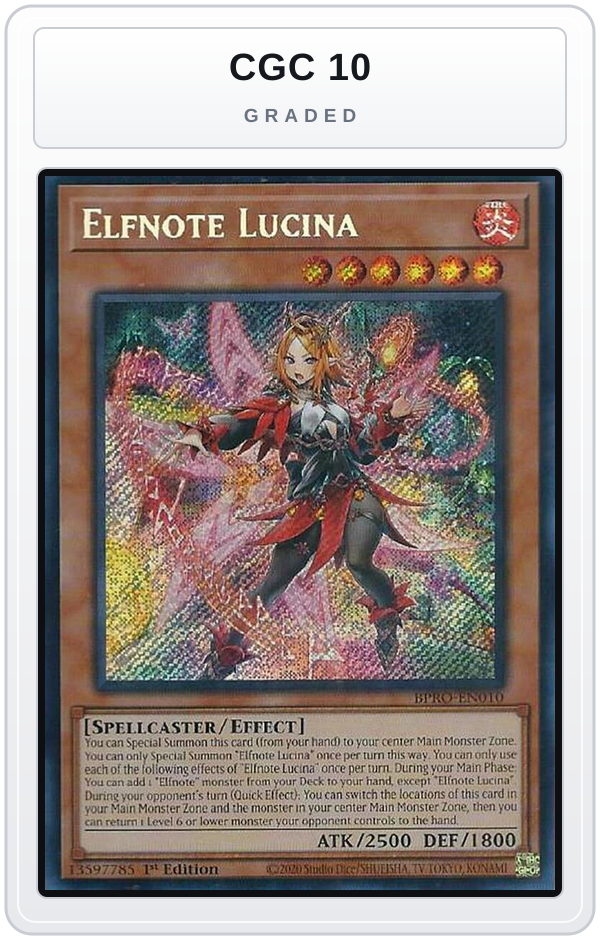 Graded - Elfnote Lucina — CGC 10 graded overlay