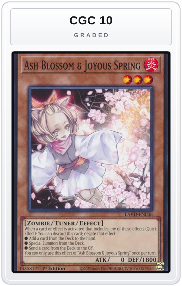 Graded - Ash Blossom & Joyous Spring (LAVD-ENL06) — CGC 10 graded overlay
