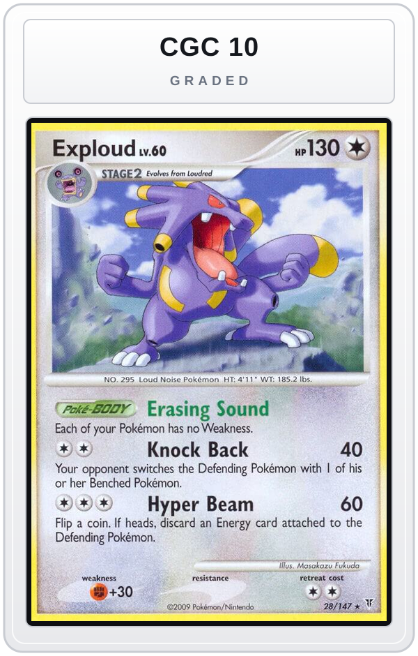 Graded - Exploud — CGC 10 graded overlay
