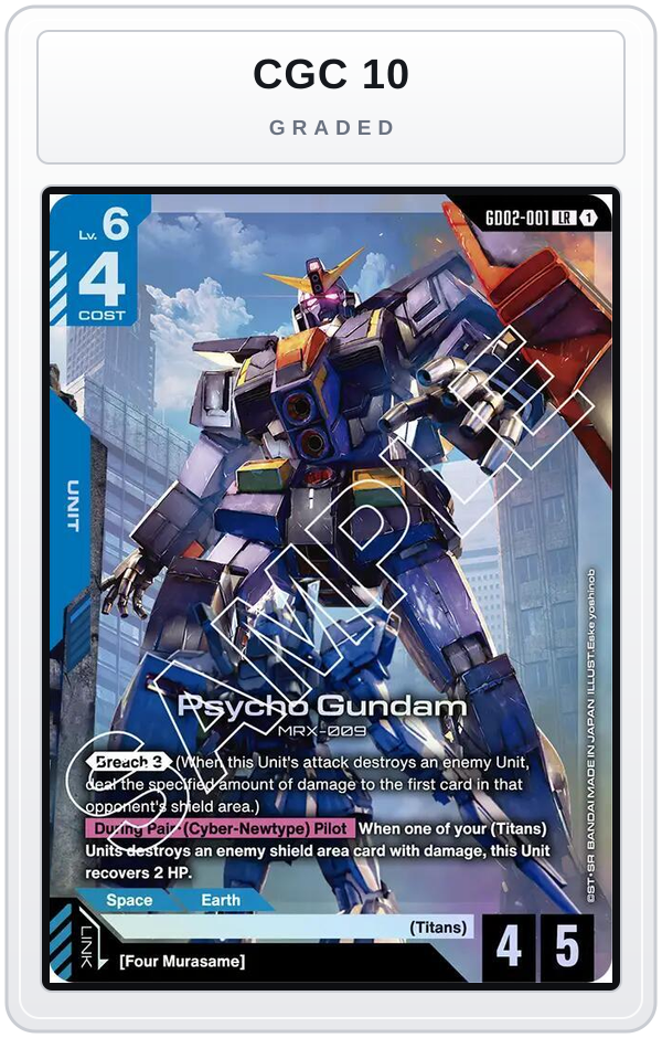 Graded - Psycho Gundam — CGC 10 graded overlay