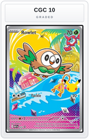 Graded - Rowlet - 043 — CGC 10 graded overlay