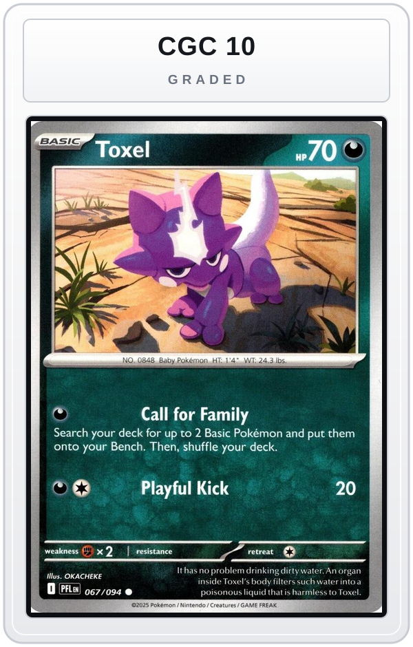 Graded - Toxel — CGC 10 graded overlay