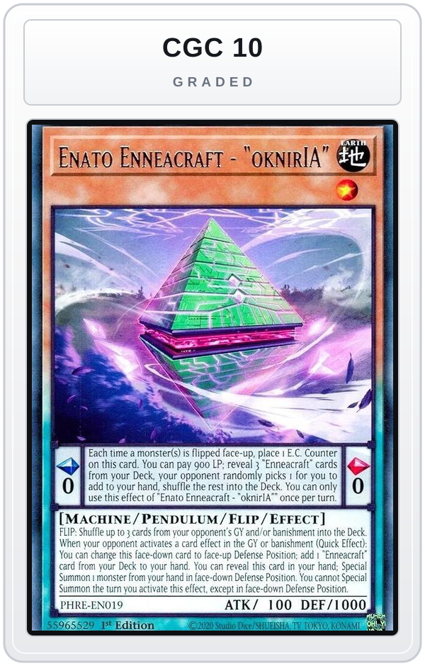 Graded - Enato Enneacraft - "oknirIA" — CGC 10 graded overlay