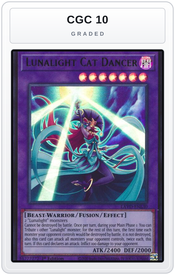 Graded - Lunalight Cat Dancer — CGC 10 graded overlay