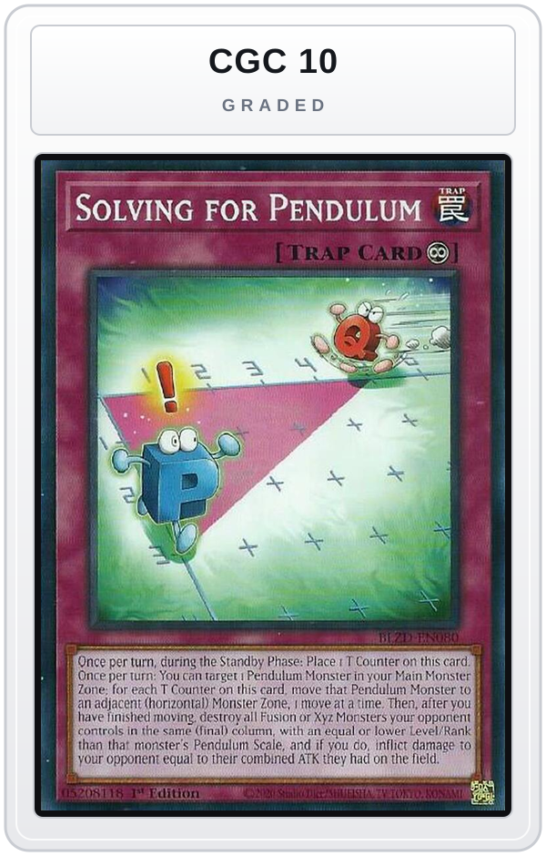 Graded - Solving for Pendulum — CGC 10 graded overlay
