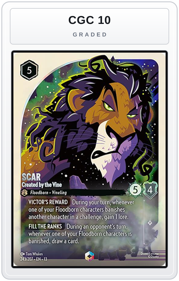 Graded - Scar - Created by the Vine (Enchanted) — CGC 10 graded overlay