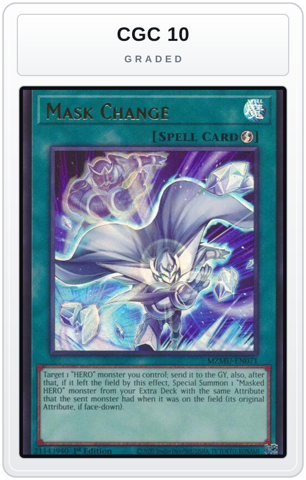 Graded - Mask Change — CGC 10 graded overlay